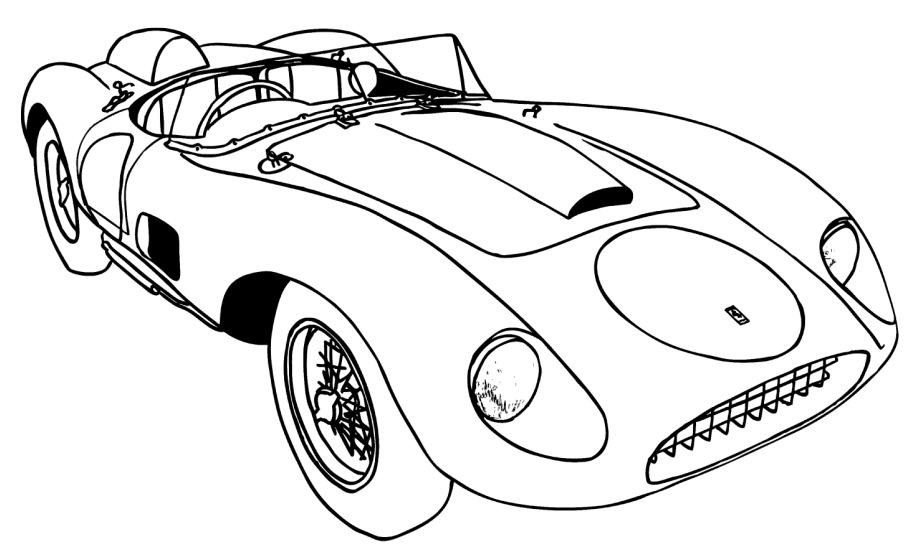 Dibujo de Ferrari 625 Trc Spyder para Colorear y Imprimir