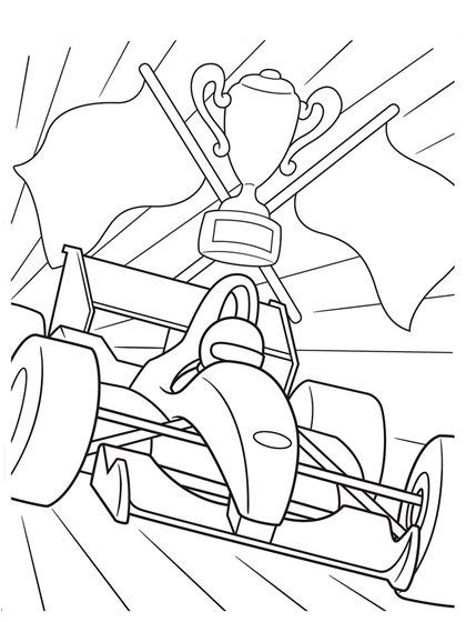 Dibujo de Fórmula 1 para Colorear y Imprimir