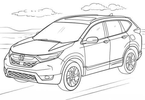 Dibujo de Honda Crv para Colorear y Imprimir