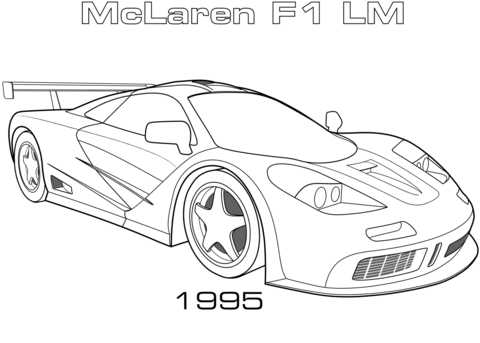 Dibujo de Mclaren F1 Lm para Colorear y Imprimir