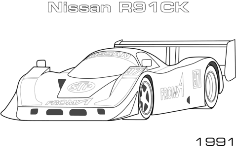 Dibujo de Nissan R91Ck para Colorear y Imprimir