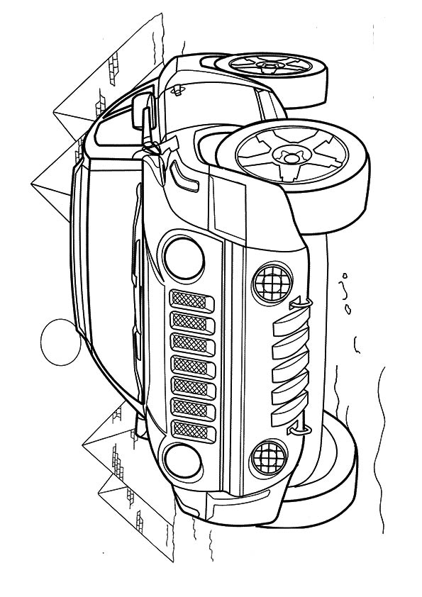 Dibujo de Un Muscle Car Farast para Colorear y Imprimir
