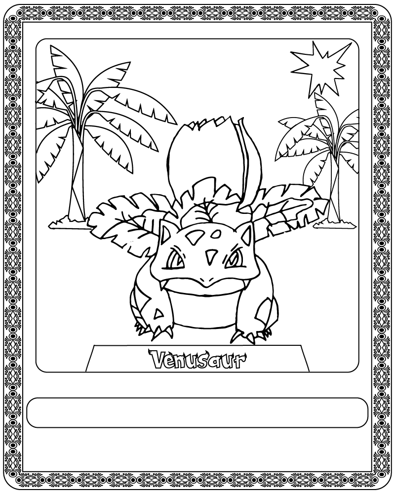 Carta de Pokémon para Colorear