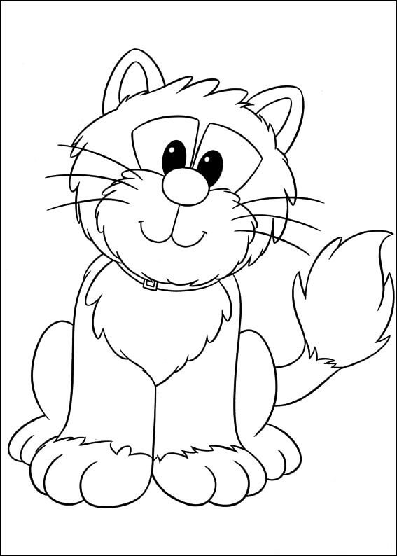 Dibujo de El Gato de Pat Del Cartero para Colorear y Imprimir
