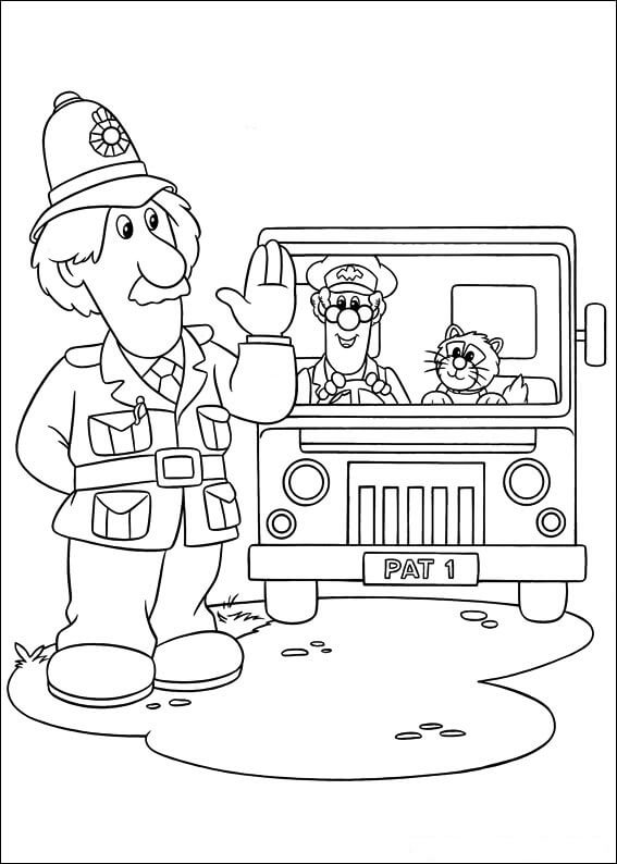 Dibujo de Cartero 1 para Colorear y Imprimir