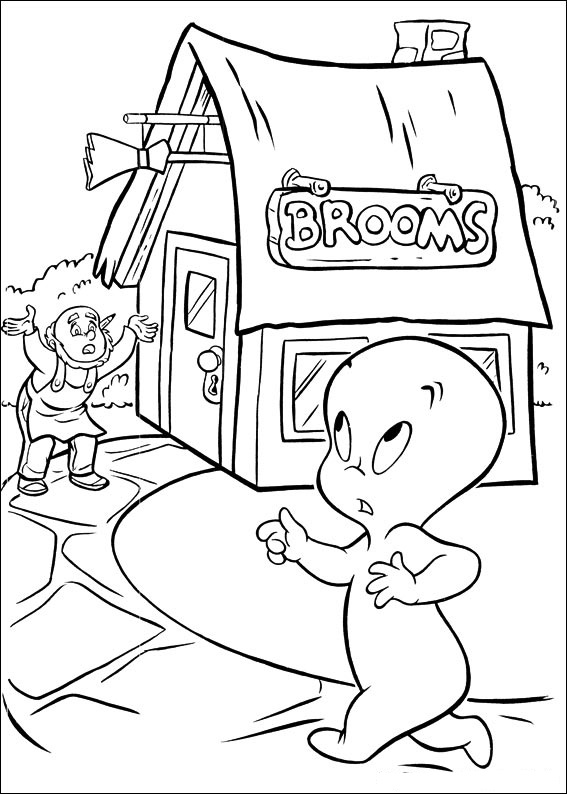 Dibujo de Casa de Escobas para Colorear y Imprimir