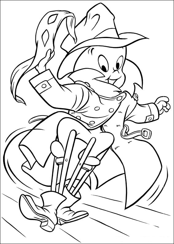 Dibujo de Casper Divertido para Colorear y Imprimir