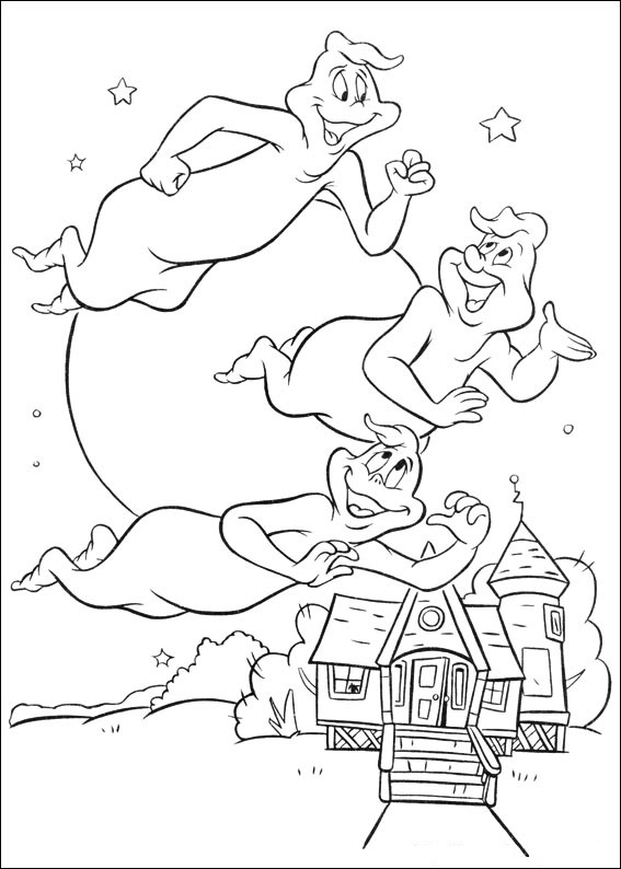 Dibujo de El Trío Fantasmal para Colorear y Imprimir