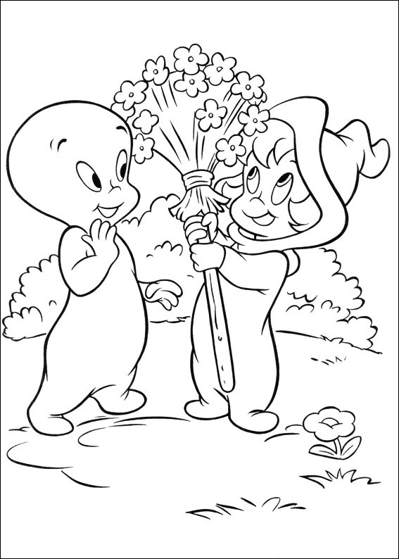Dibujo de Palo de Escoba de Flores para Colorear y Imprimir