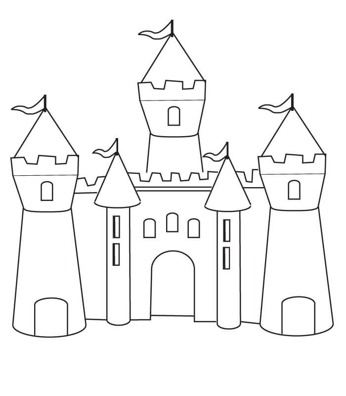 Dibujo de Buen Castillo para Colorear y Imprimir