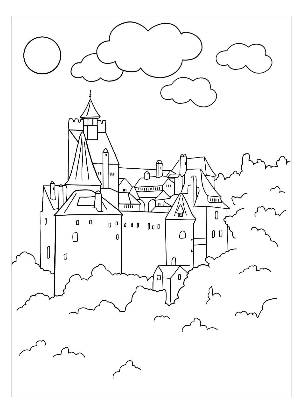 Dibujo de Castillo de Salvado para Colorear y Imprimir