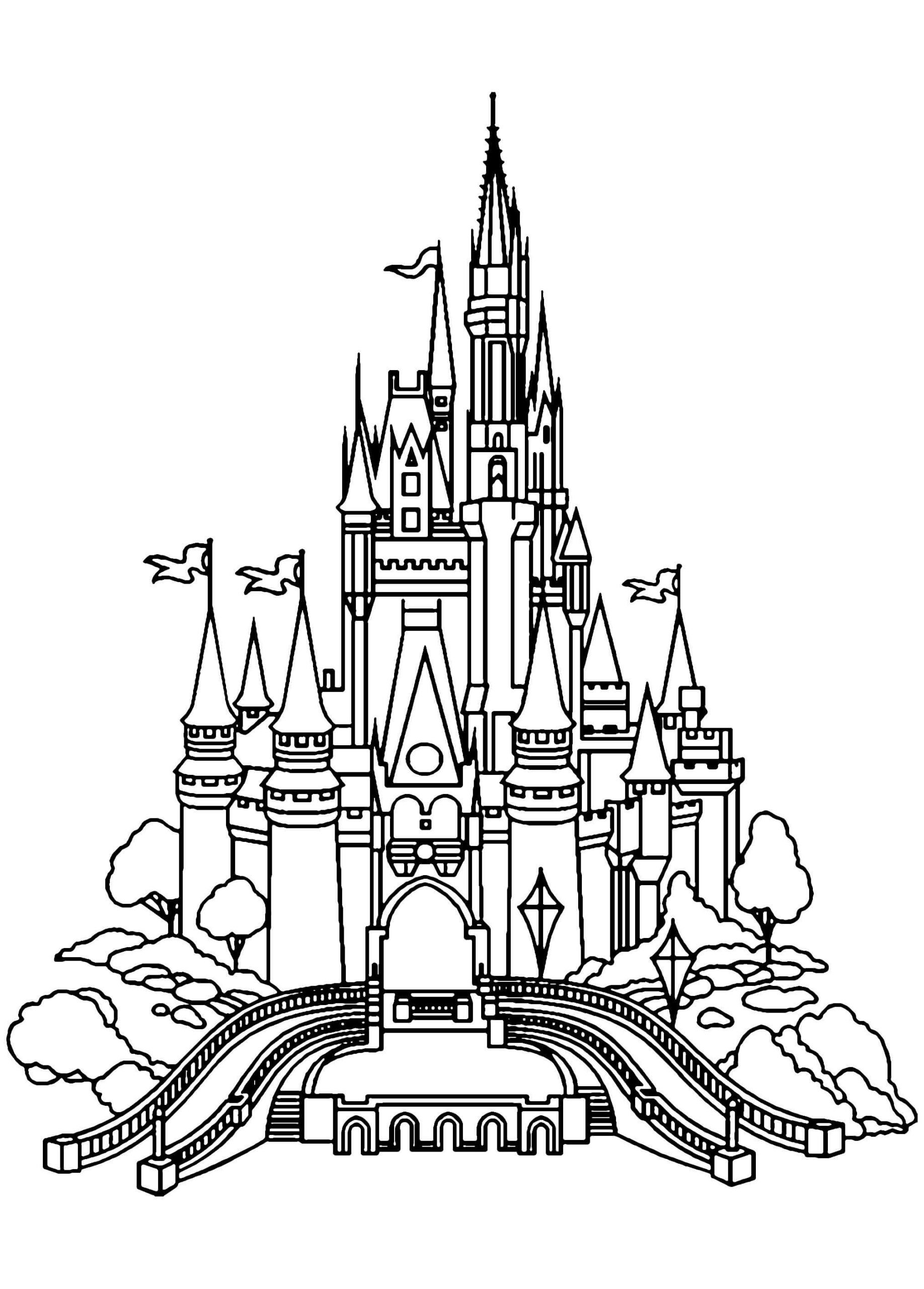 Dibujo de Castillo Increíble Scaled para Colorear y Imprimir
