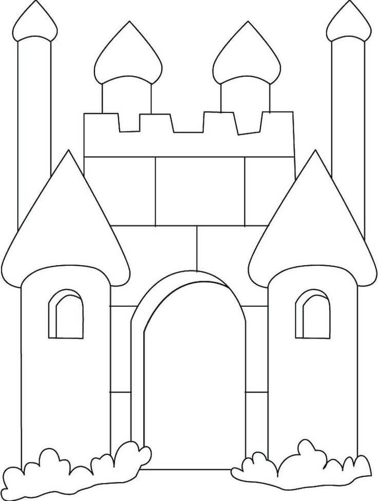 Dibujo de Castillo Muy Fresco para Colorear y Imprimir
