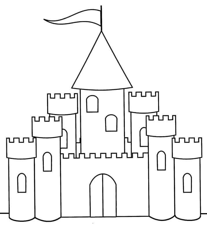 Dibujo de Castillo Perfecto para Colorear y Imprimir