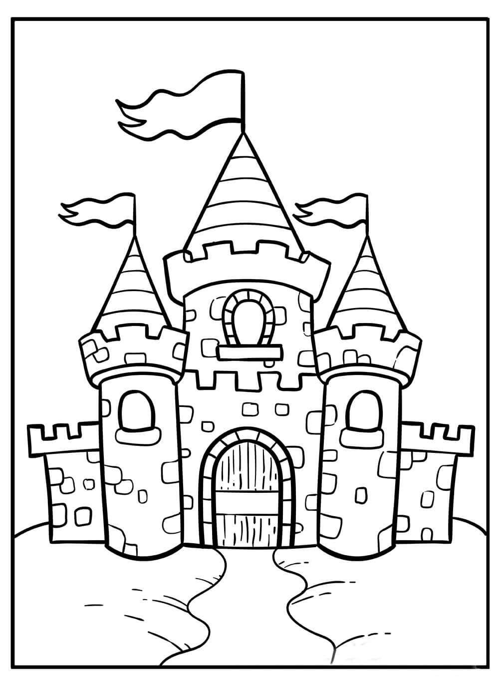 Dibujo de Lindo Castillo para Colorear y Imprimir
