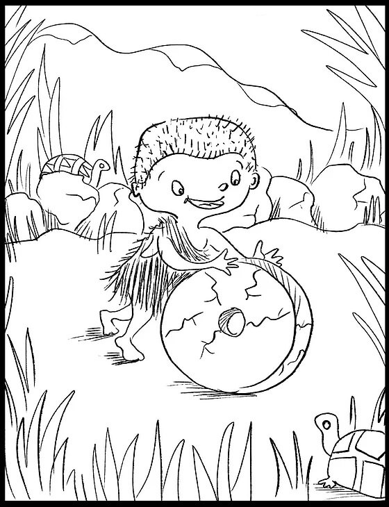 Dibujo de Buen Hombre de Las Cavernas para Colorear y Imprimir