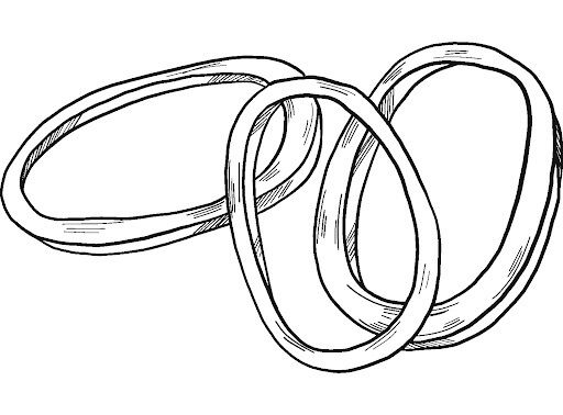 dibujo aros de cebolla para colorear