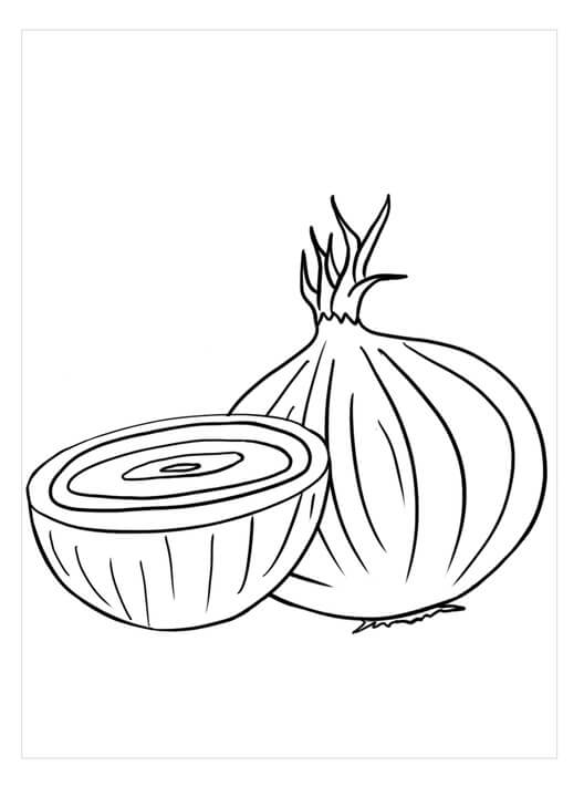 dibujo bonito cebolla para colorear