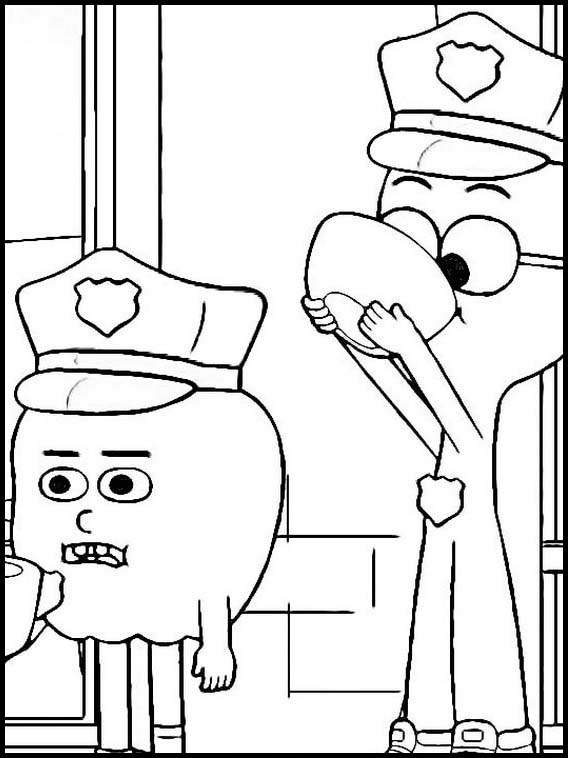 dibujo dibujos animados de manzana y cebolla para colorear