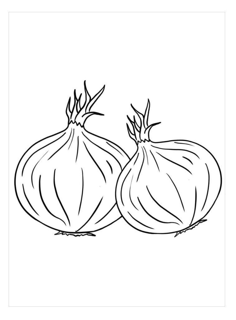 Dibujo Dos Cebollas Llorando Para Colorear