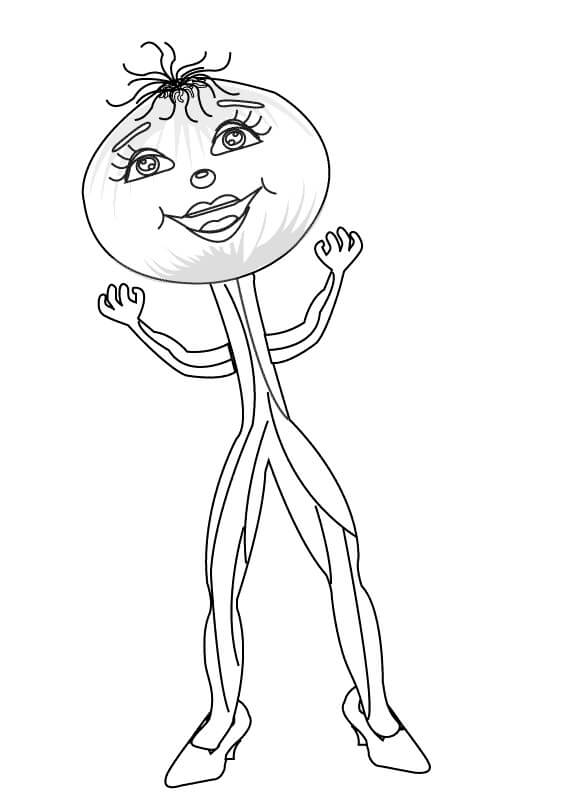 dibujo cebolla hembra para colorear para colorear