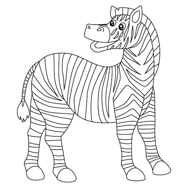 Dibujo de Bonito Cebra para Colorear y Imprimir