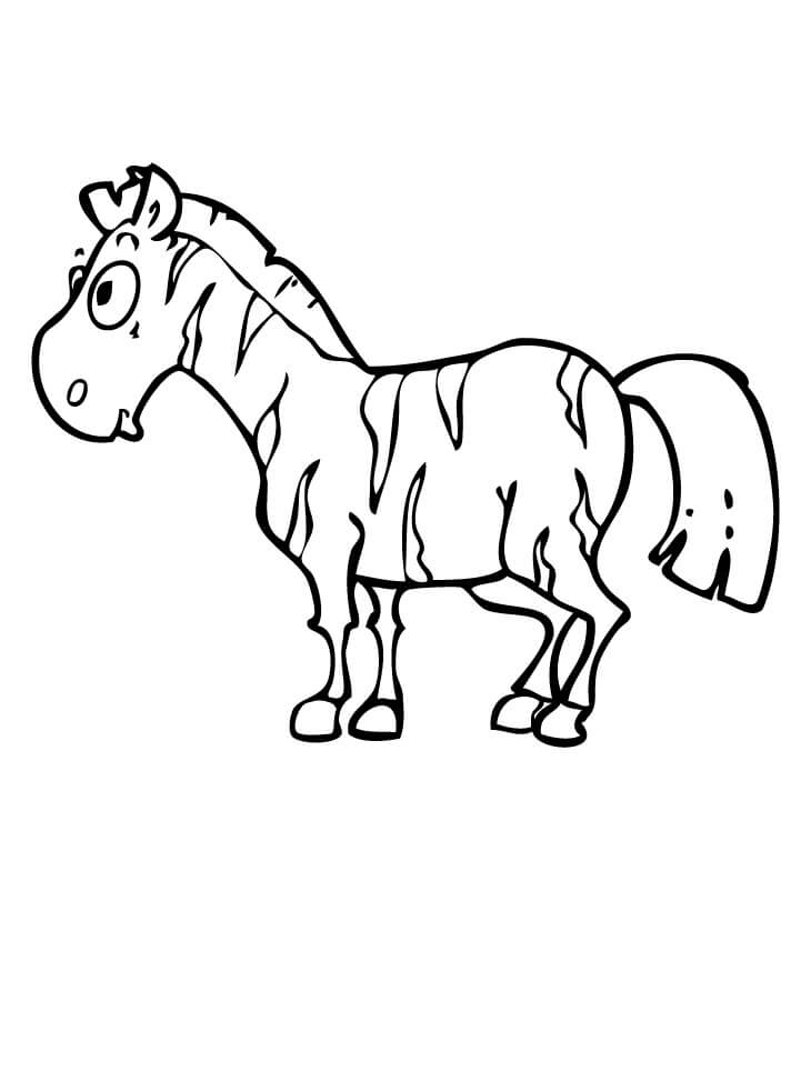 Dibujo de Cebra Imágenes Gratis para Colorear y Imprimir
