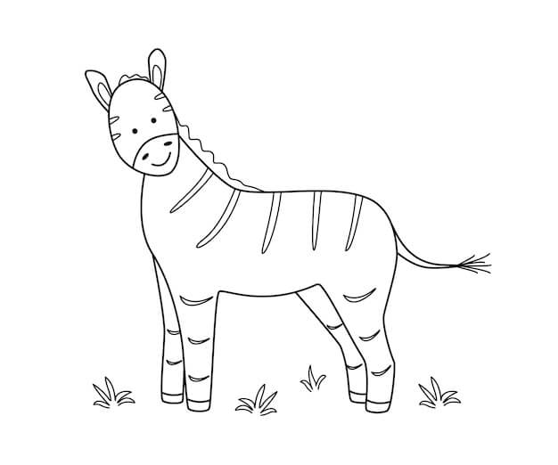 Dibujo de Estúpida Cara de Cebra para Colorear y Imprimir