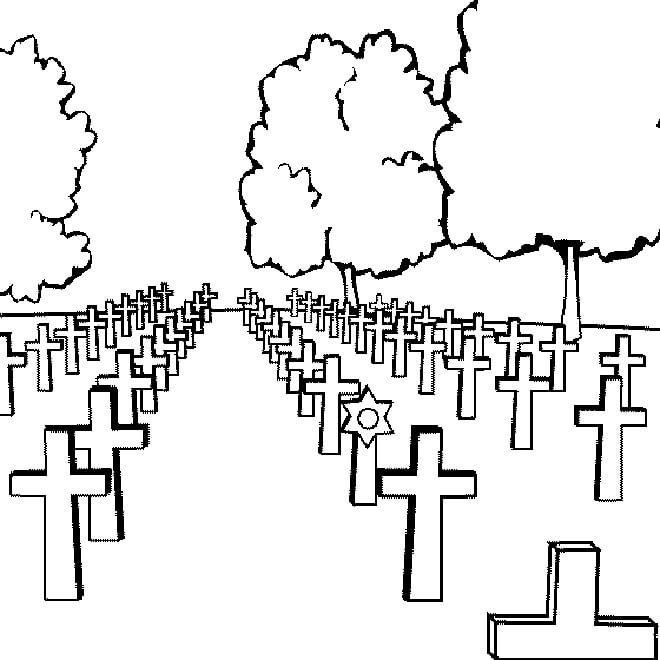 Cementerio para Colorear