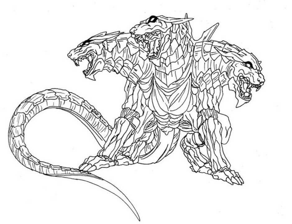 Dibujo de Cerbero 1 para Colorear y Imprimir