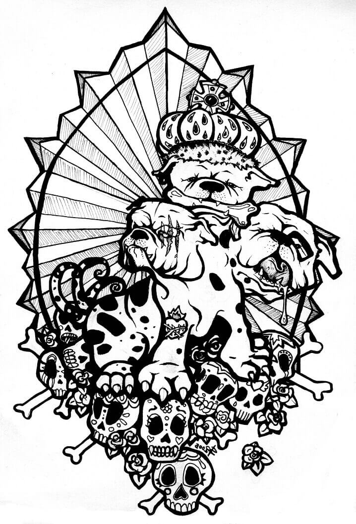 Dibujo de Cerbero 3 para Colorear y Imprimir