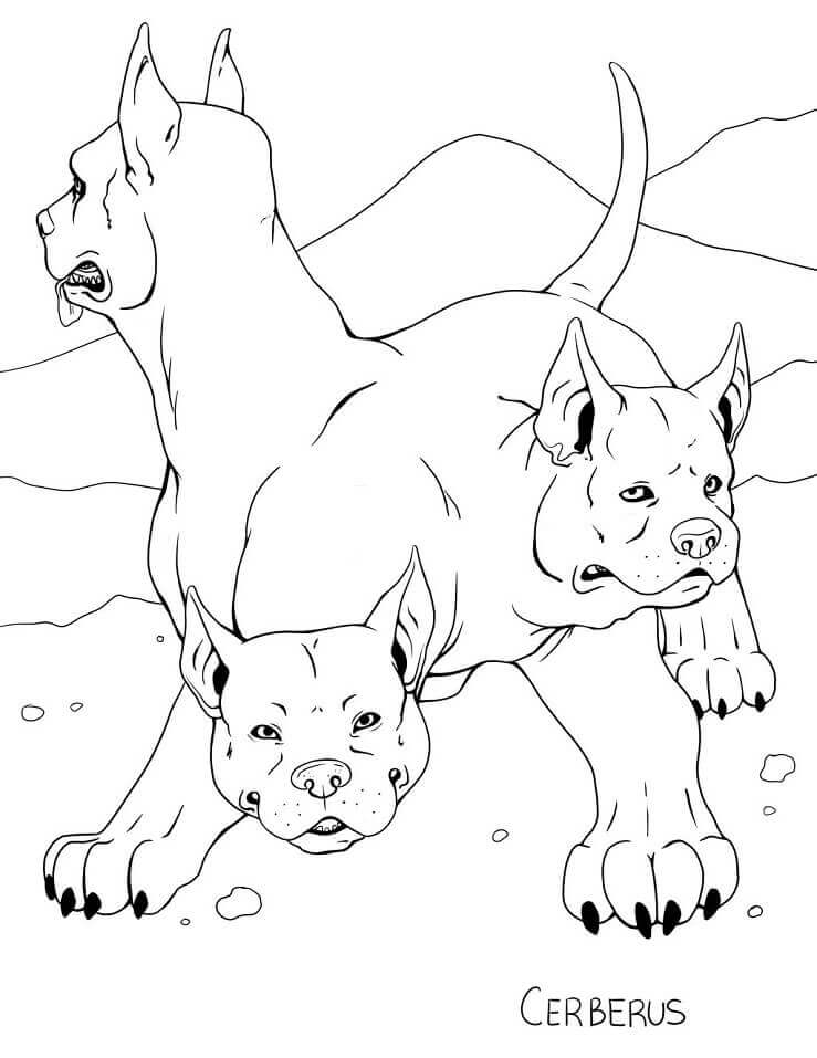 Dibujo de Lindo Cerbero 1 para Colorear y Imprimir
