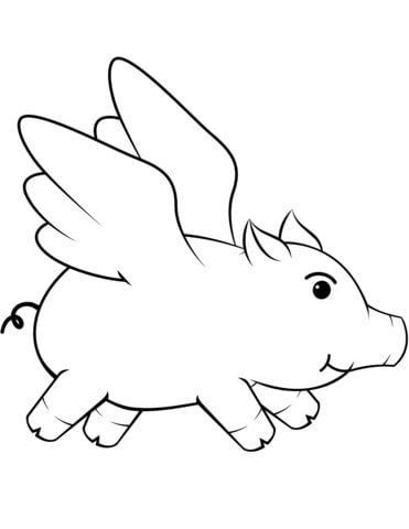 dibujo cerdos de granja para imprimir y colorear