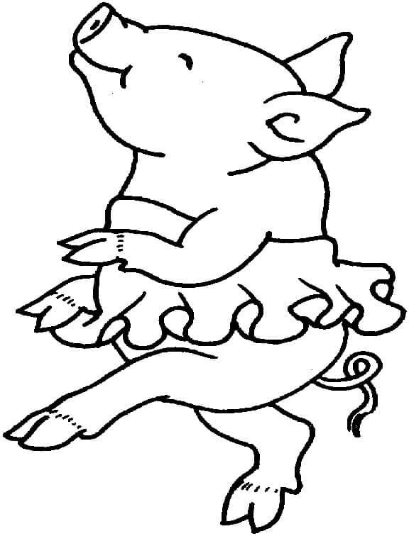 dibujo dos cerdos para imprimir y colorear