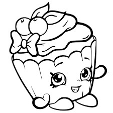 Dibujo de Cereza En La Magdalena para Colorear y Imprimir