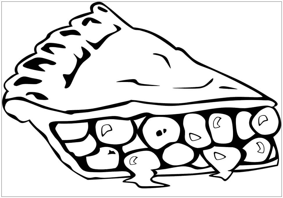 Dibujo de Pastel de Cerezas para Colorear y Imprimir