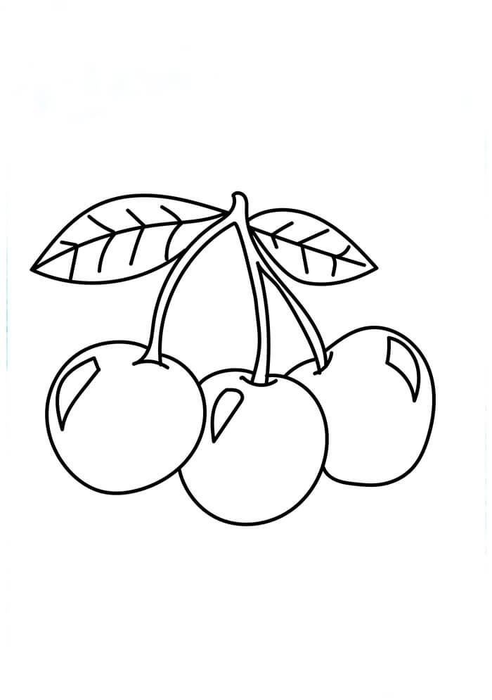 Cereza para Colorear