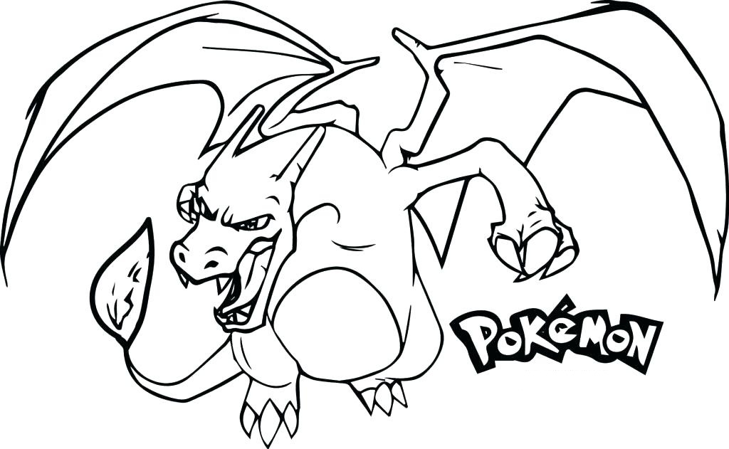 Dibujo de Ferocious Charizard para Colorear y Imprimir