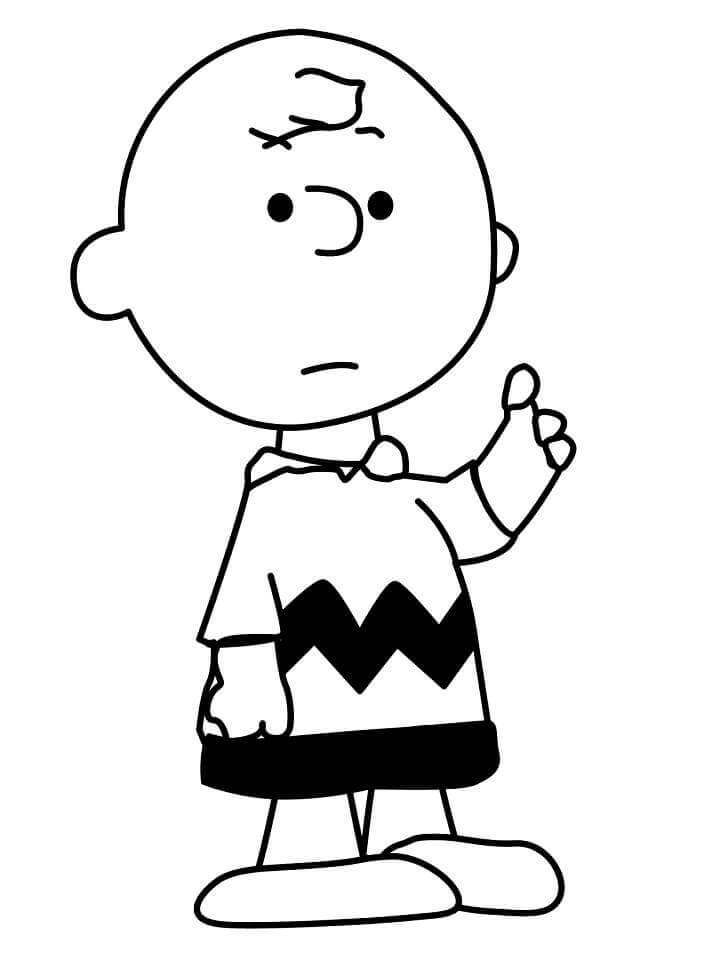 Dibujo de Charlie Brown 1 para Colorear y Imprimir