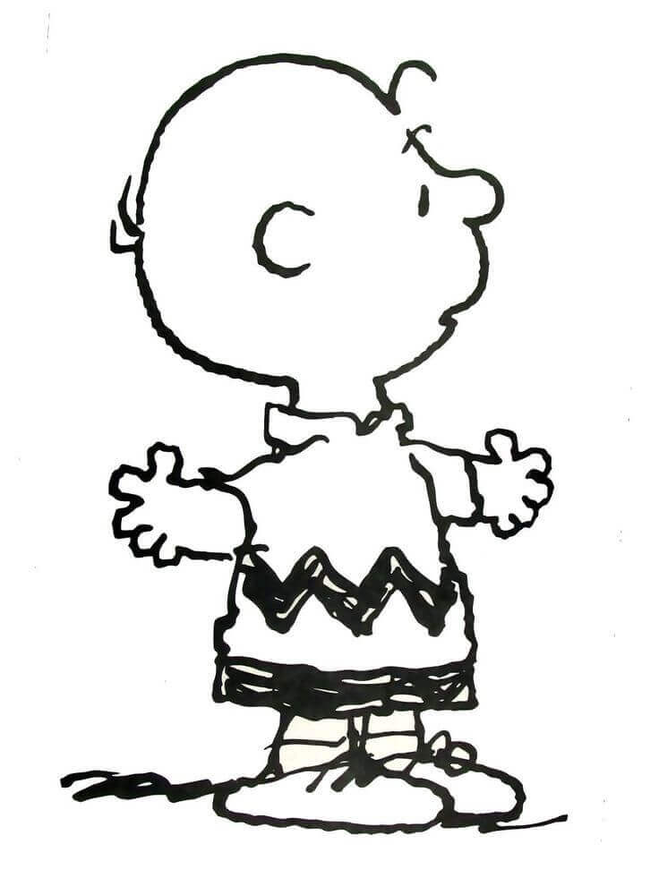 Dibujo de Charlie Brown 2 para Colorear y Imprimir