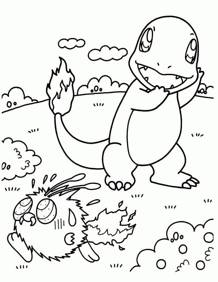 Dibujo de Charmander 10 para Colorear y Imprimir
