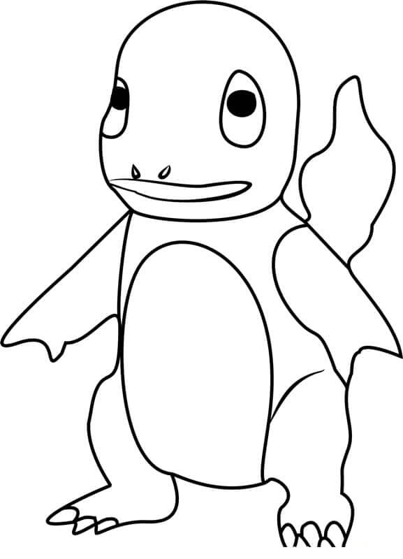 Dibujo de Charmander 2 para Colorear y Imprimir
