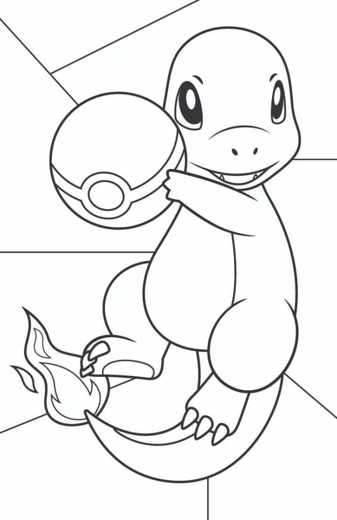Dibujo de Charmander 7 para Colorear y Imprimir