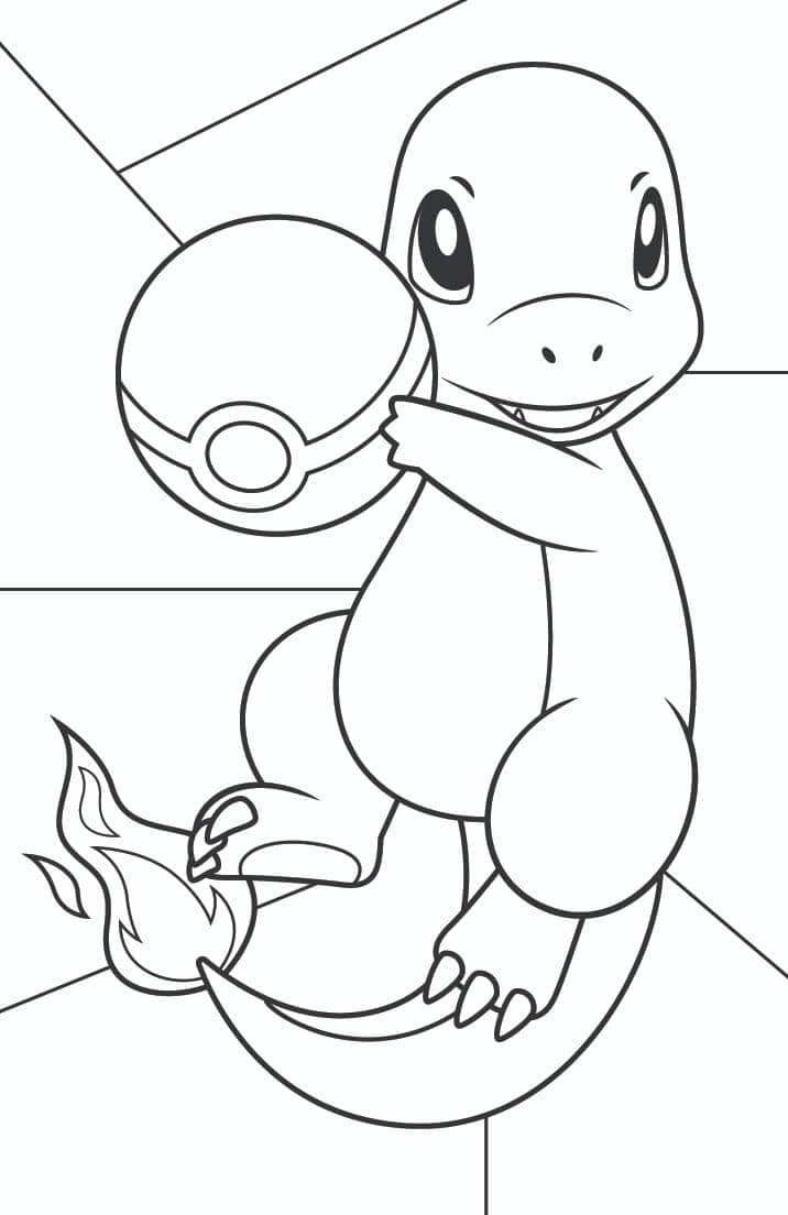 Dibujo de Charmander 7 para Colorear y Imprimir