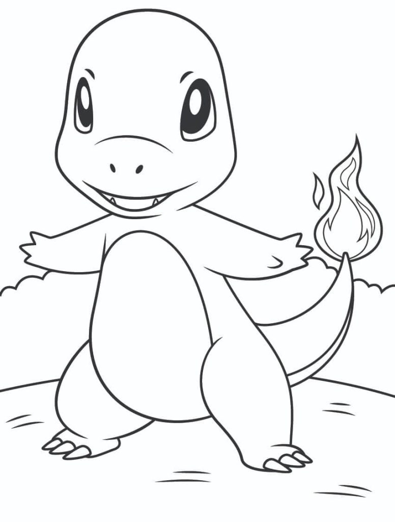 Dibujo de Charmander 8 para Colorear y Imprimir