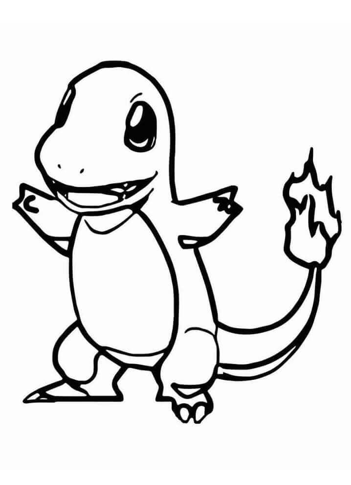 Dibujo de Charmander de Pokémon para Colorear y Imprimir