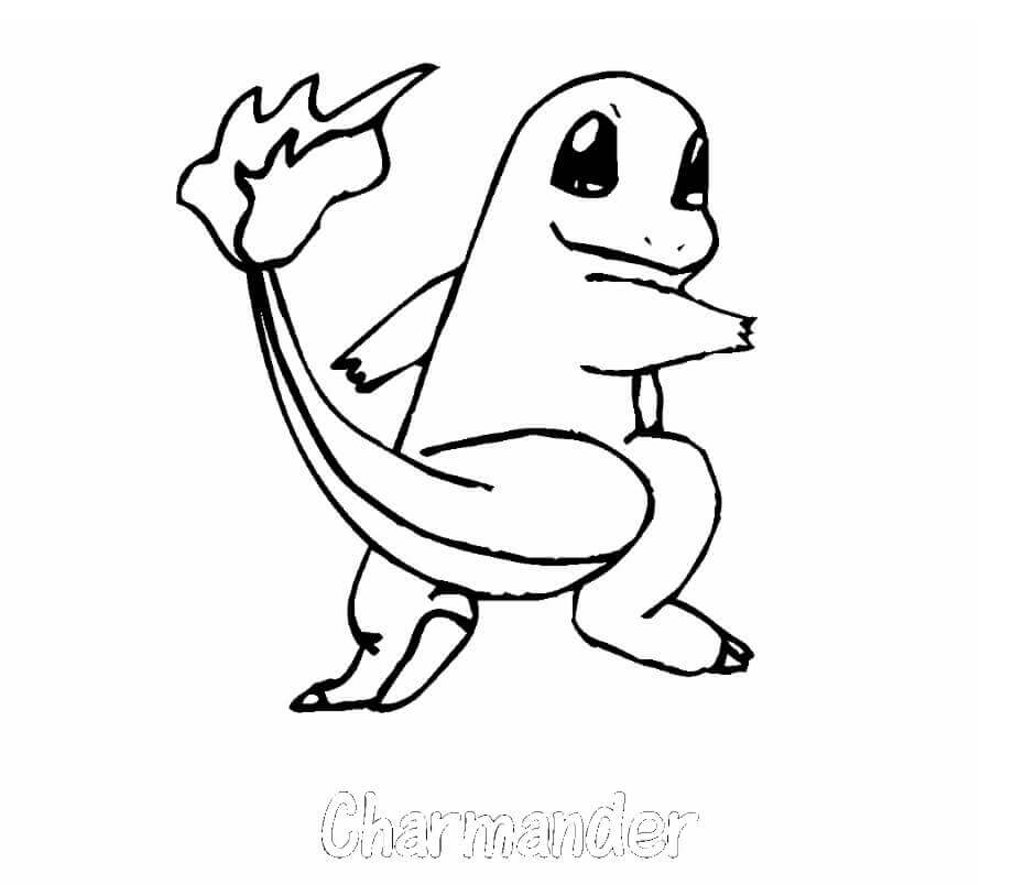 Dibujo de Pokémon Charmander 5 para Colorear y Imprimir