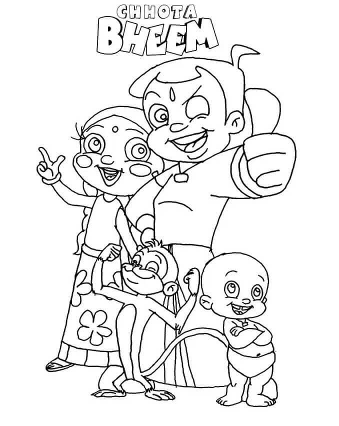 dibujo chhota bheem y la maldicion de damyaan para imprimir y colorear