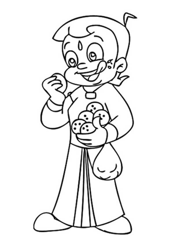 dibujo chutki de chhota bheem para imprimir y colorear