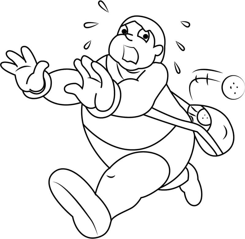 Dibujo de Kalia Corriendo Rápido para Colorear y Imprimir